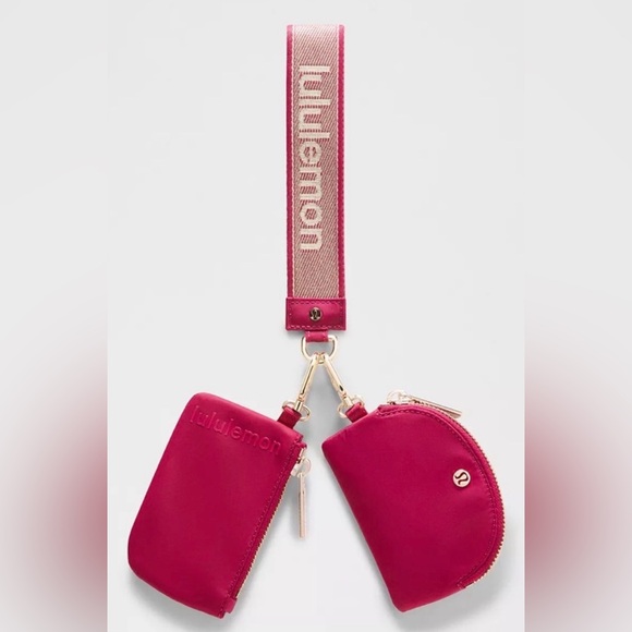 Lululemon Athletica NWT Metallic Wordmark Dual Pouch Wristlet - Picture 2 of 6